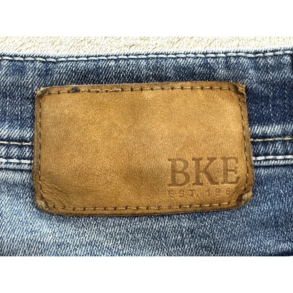 BKE Mens Carter Straight Stretch Blue Denim Jeans 36x32 Meas: 36x30